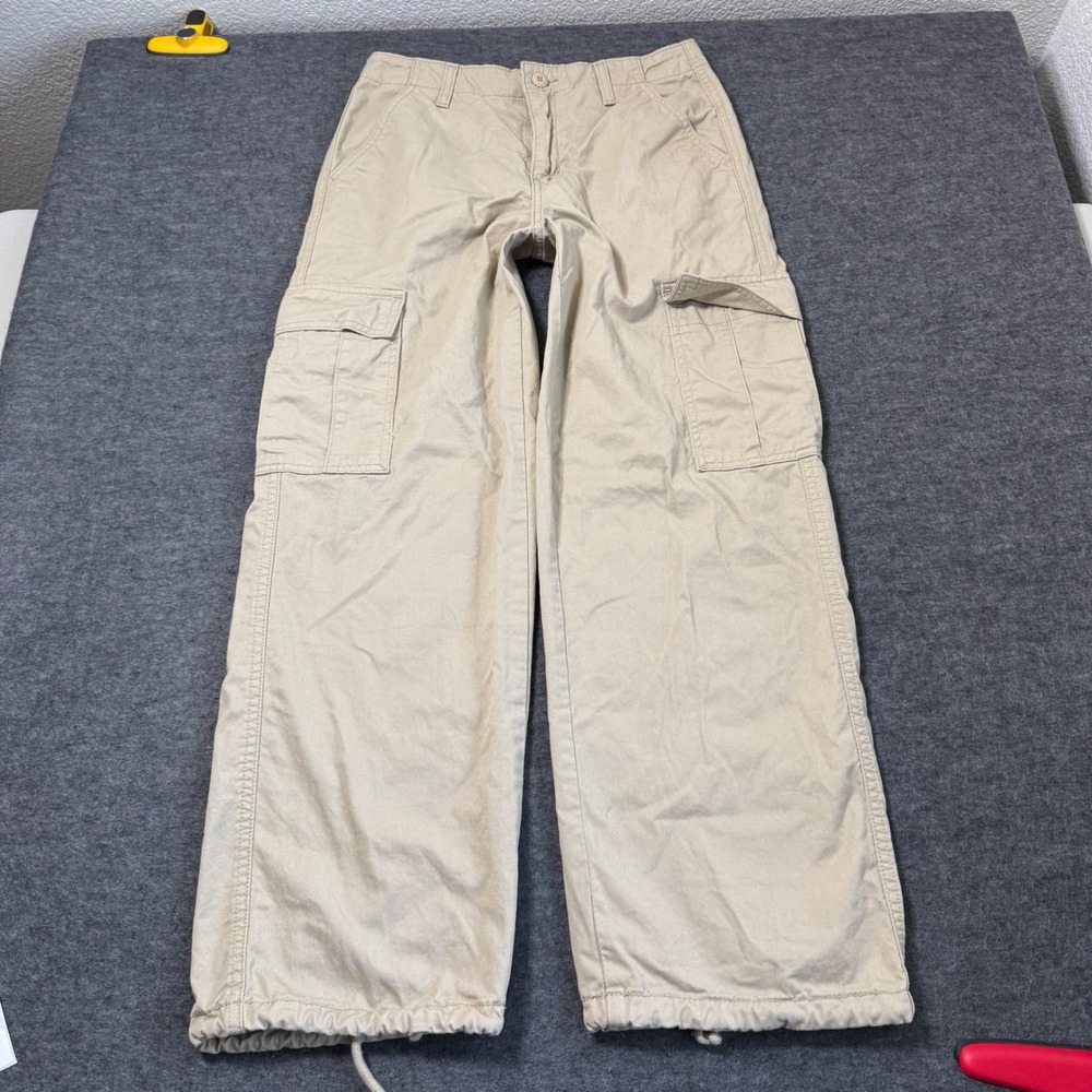 Levis 94 Baggy Cargo Pants Tan Khaki Wide Leg Utility Trousers Size 26